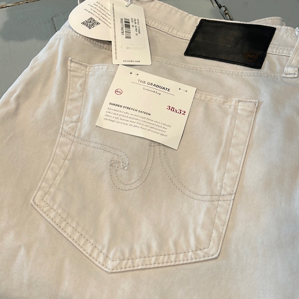 NWT Adriano Goldschmied AG suedes stretch sateen pants 38x32